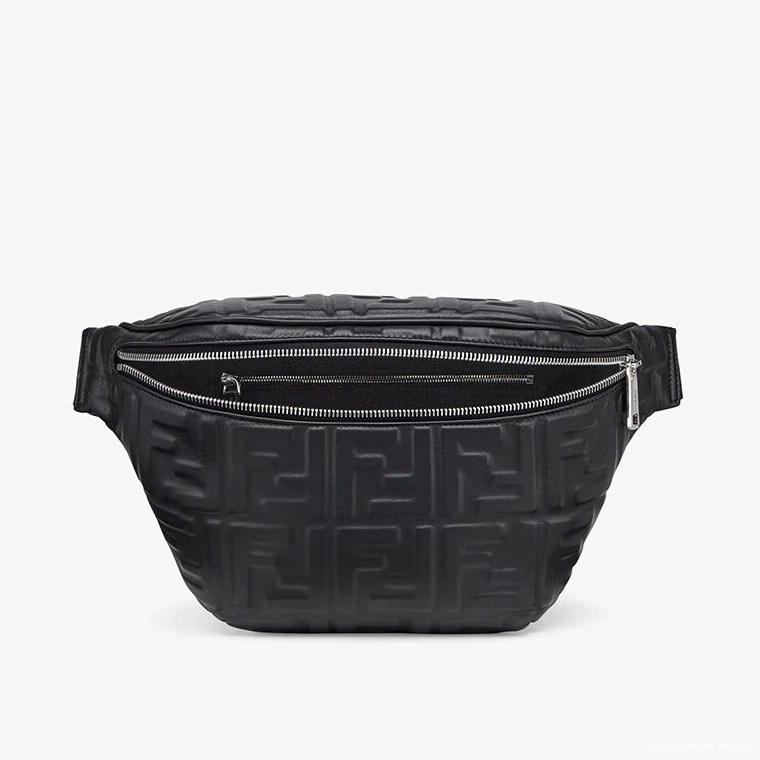 Cheap In Belt Fendi Leather Nappa Black Bag Motif FF 0820